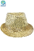 CAPPELLO PAILLETTES ORO